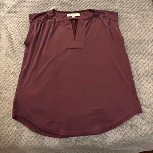 Loft Mauve Blouse - Sleeveless Design